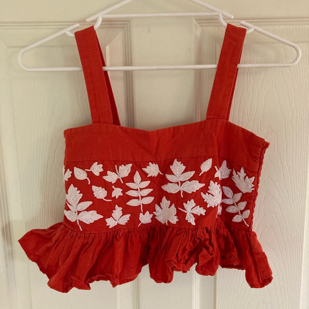 SOLD Carolina K Linen Crop Top